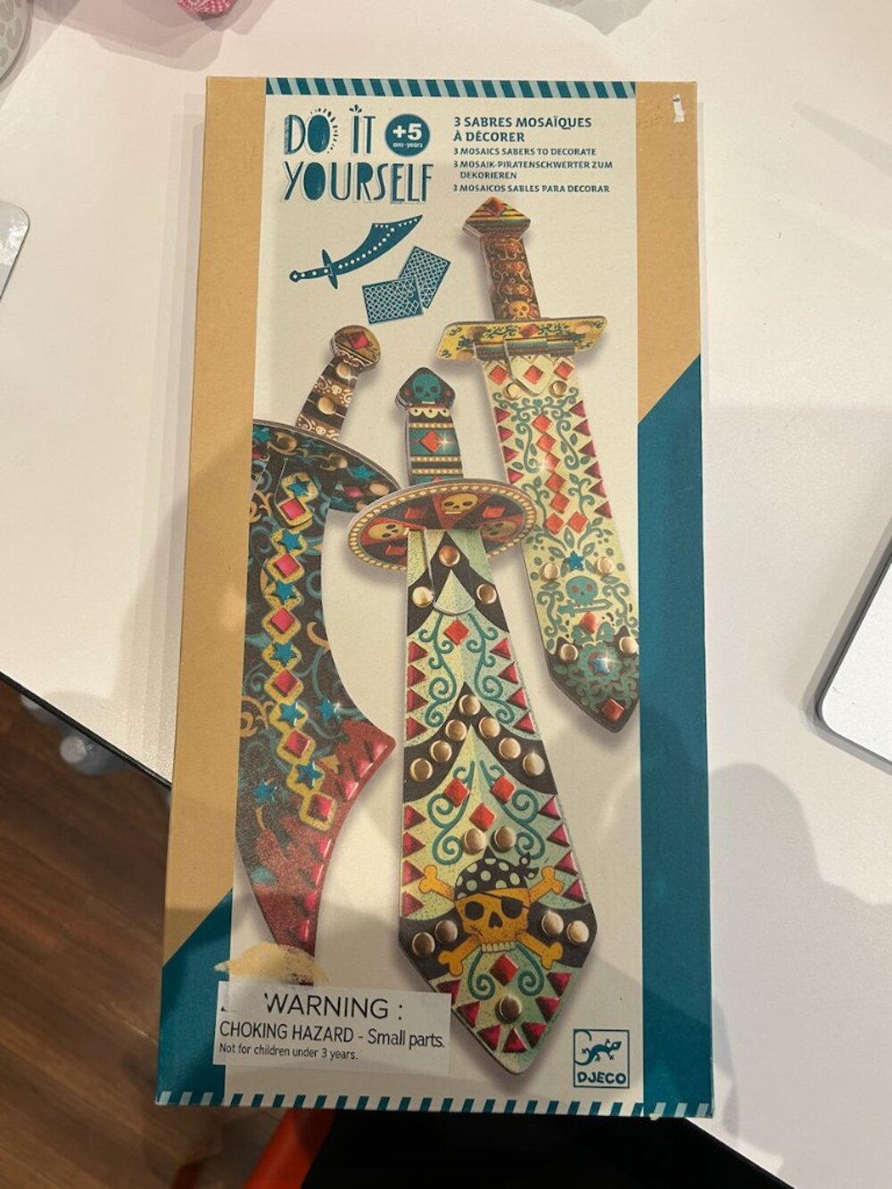 DJECO DIY Mosaic Sword Kit for Ages 5+
